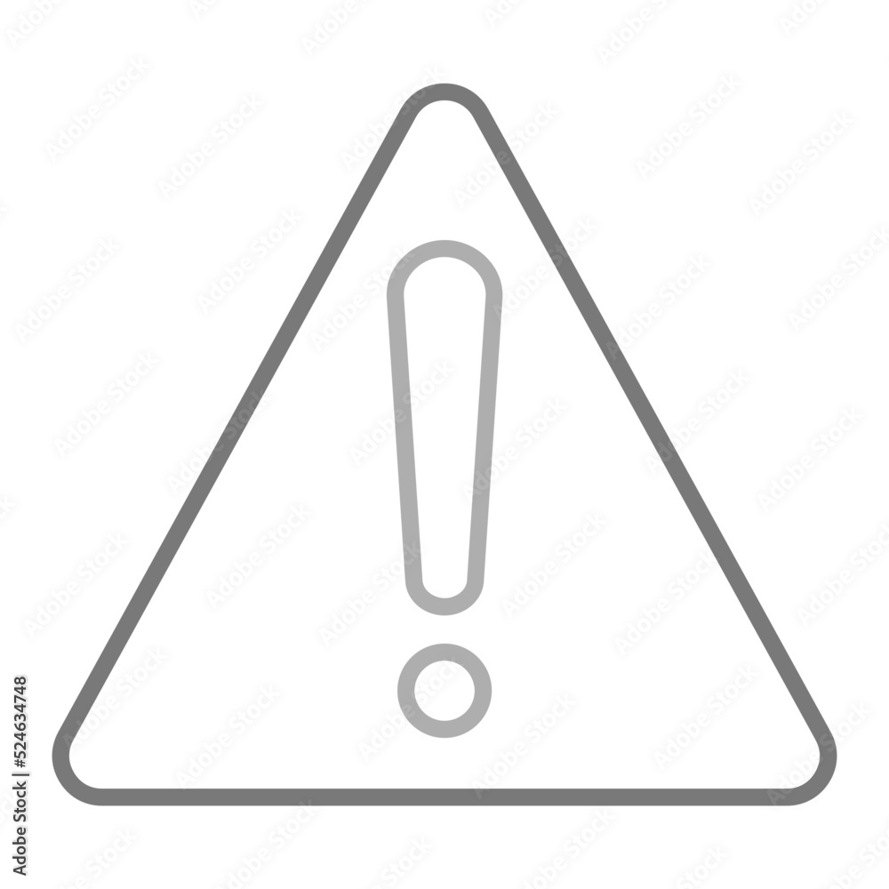 Warning Greyscale Line Icon Warning Greyscale Line Icon