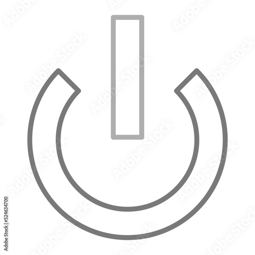 Power On Greyscale Line Icon