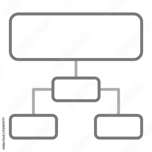 Hierarchical Structure Greyscale Line Icon