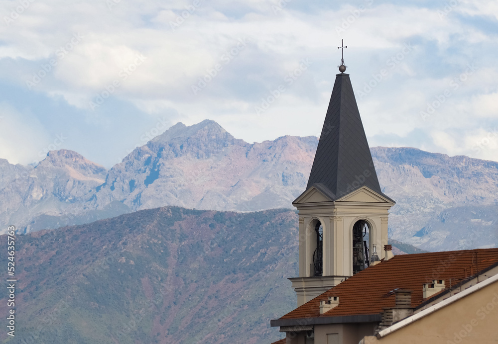 San Pietro in Vincoli St Peter in Chains church steeple in Setti