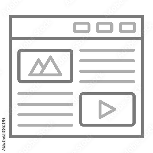 Blog Greyscale Line Icon