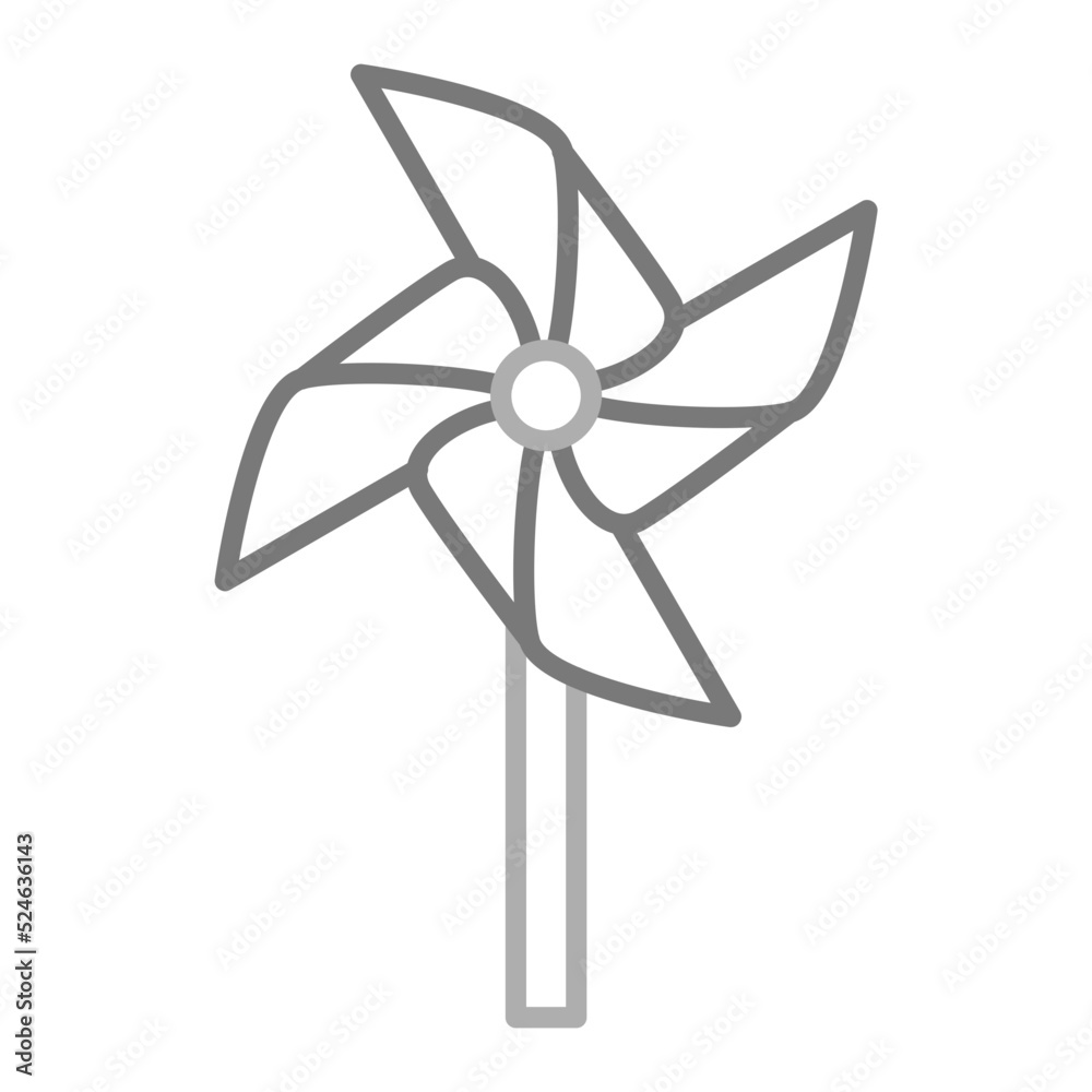 Pinwheel Greyscale Line Icon Pinwheel Greyscale Line Icon