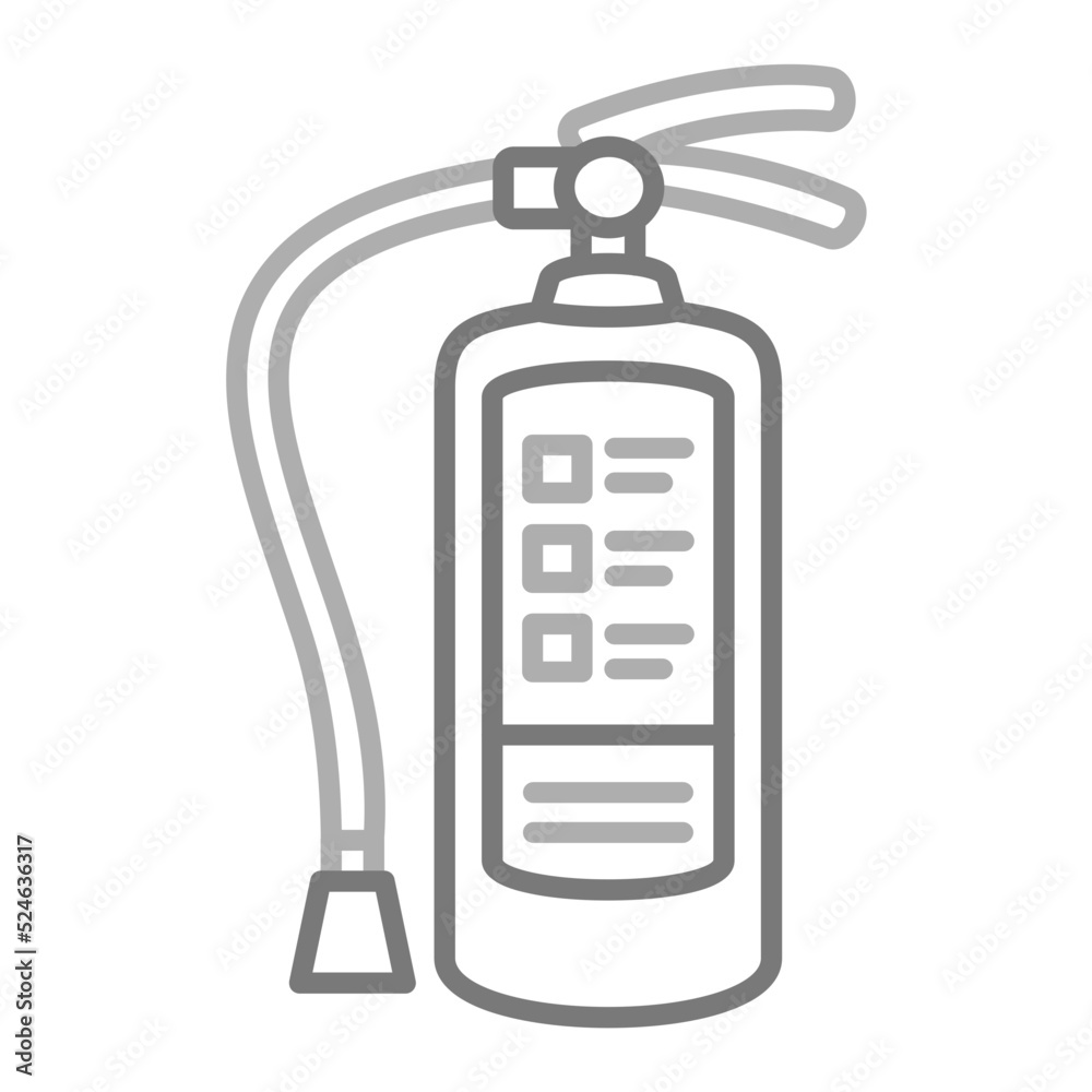 Fire Extinguisher Greyscale Line Icon Fire Extinguisher Greyscale Line Icon