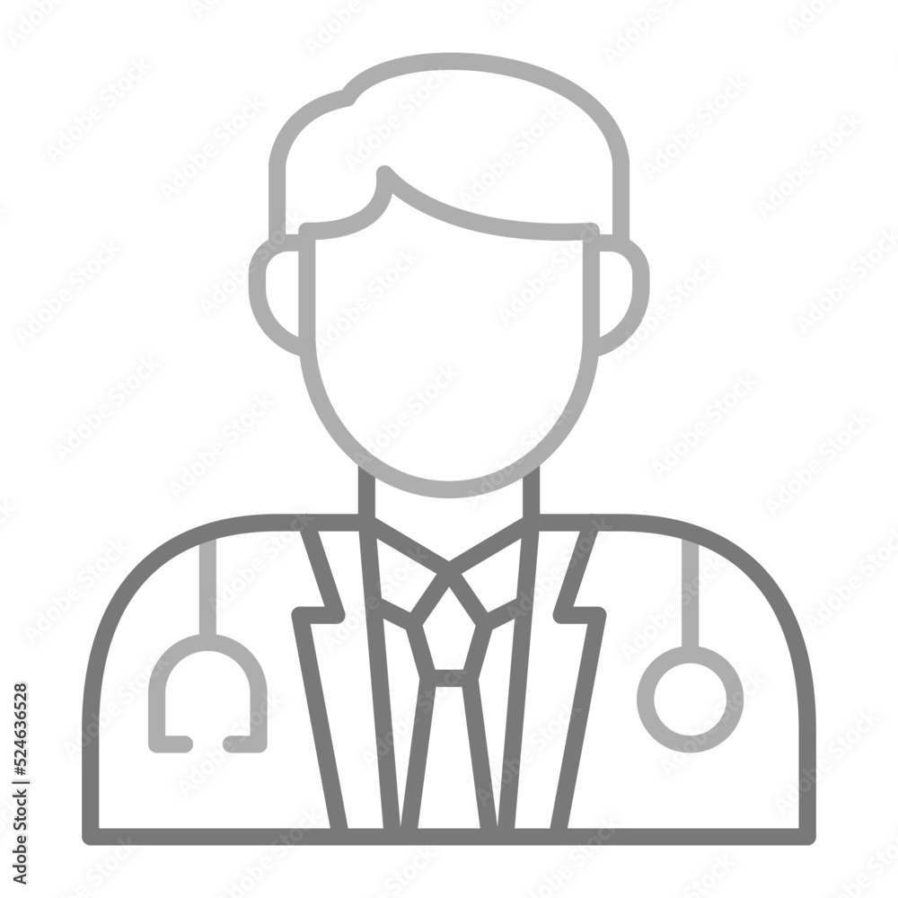 Doctor Greyscale Line Icon Doctor Greyscale Line Icon