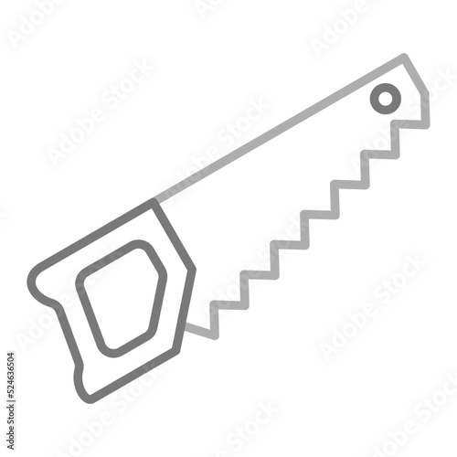 Handsaw Greyscale Line Icon