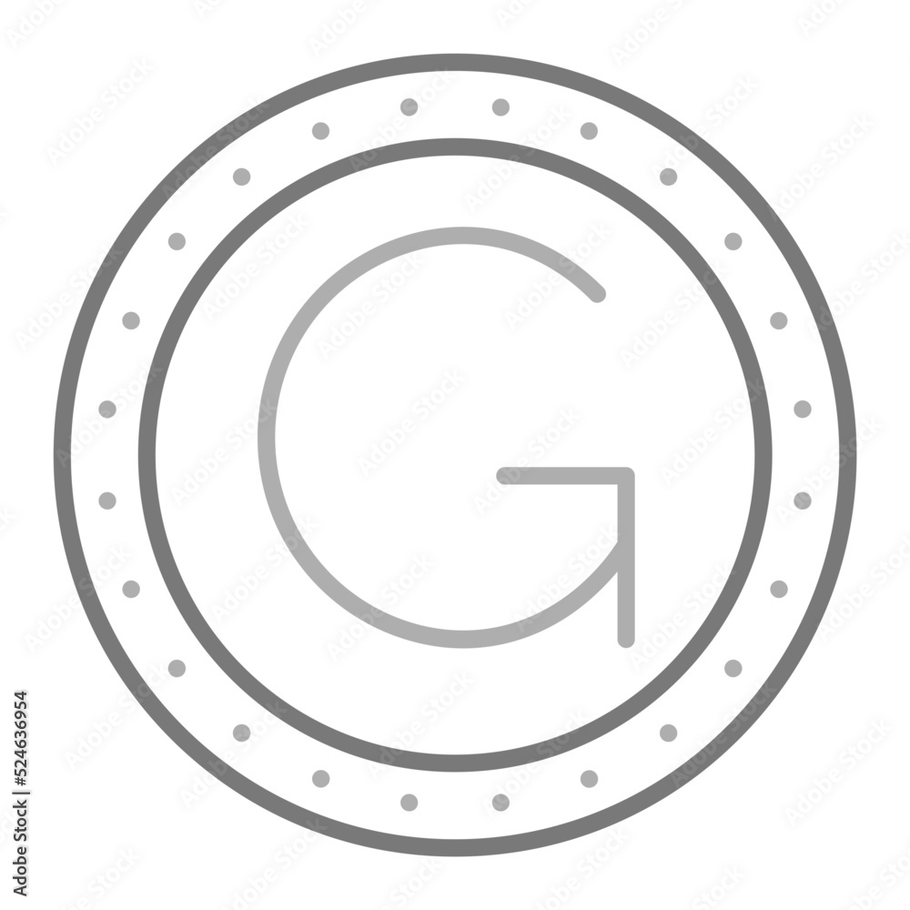 Haiti Greyscale Line Icon Haiti Greyscale Line Icon