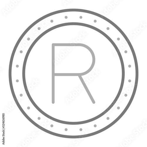 Rand Greyscale Line Icon