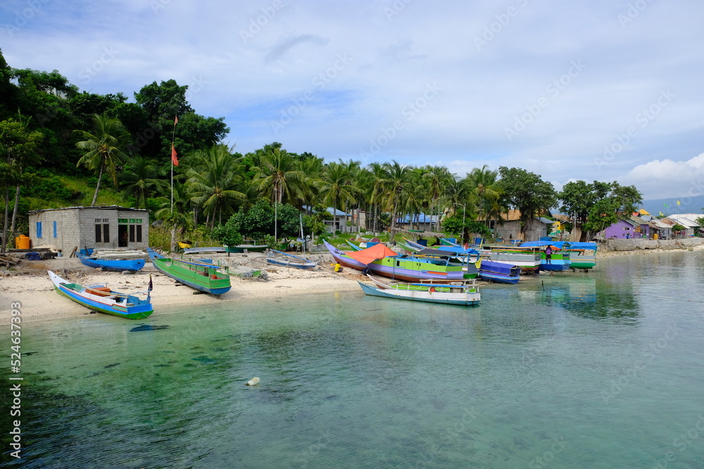 Indonesia Alor Island - Coastline Fishing village