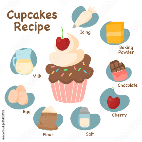 Cupcakes recipe illustration