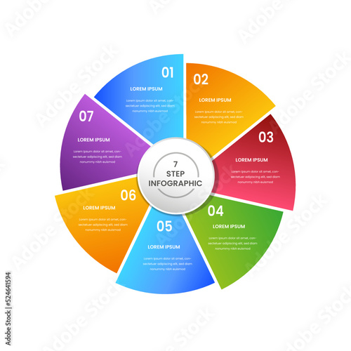 bussines infographic circle step for presentation
