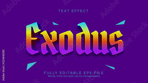 Exodus Text Effect Font Type
