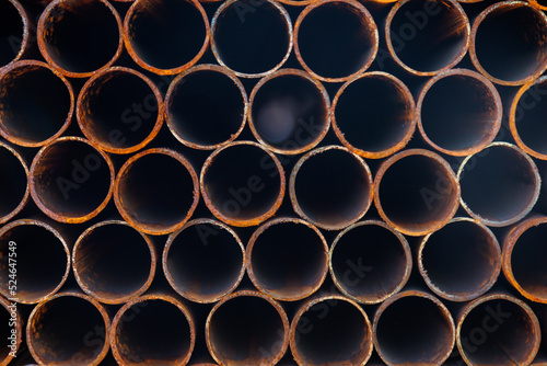 Texture of galvanized iron pipes