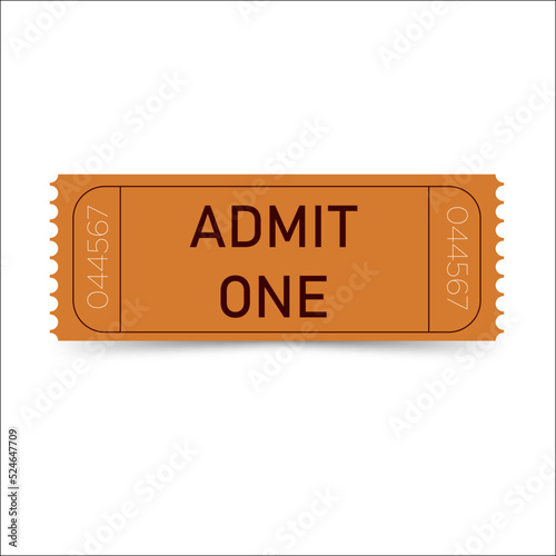 vector ticket in vintage style. design for ticket music or movie. editable vector