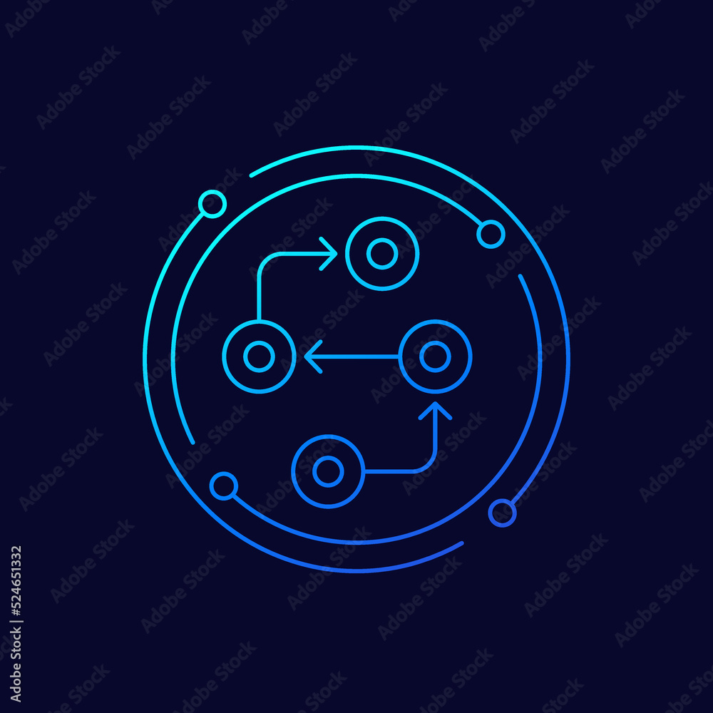 Fototapeta premium Methodology line icon for web