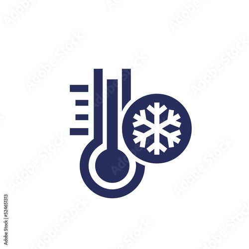 low temperature icon, vector sign