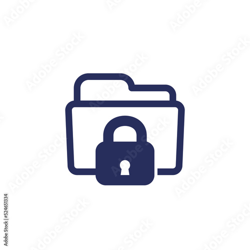 locked folder icon on white