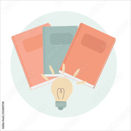 Vector illustrationwith three books.