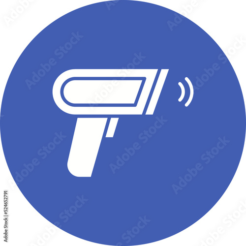 Barcode Scanner Glyph Circle Background Icon