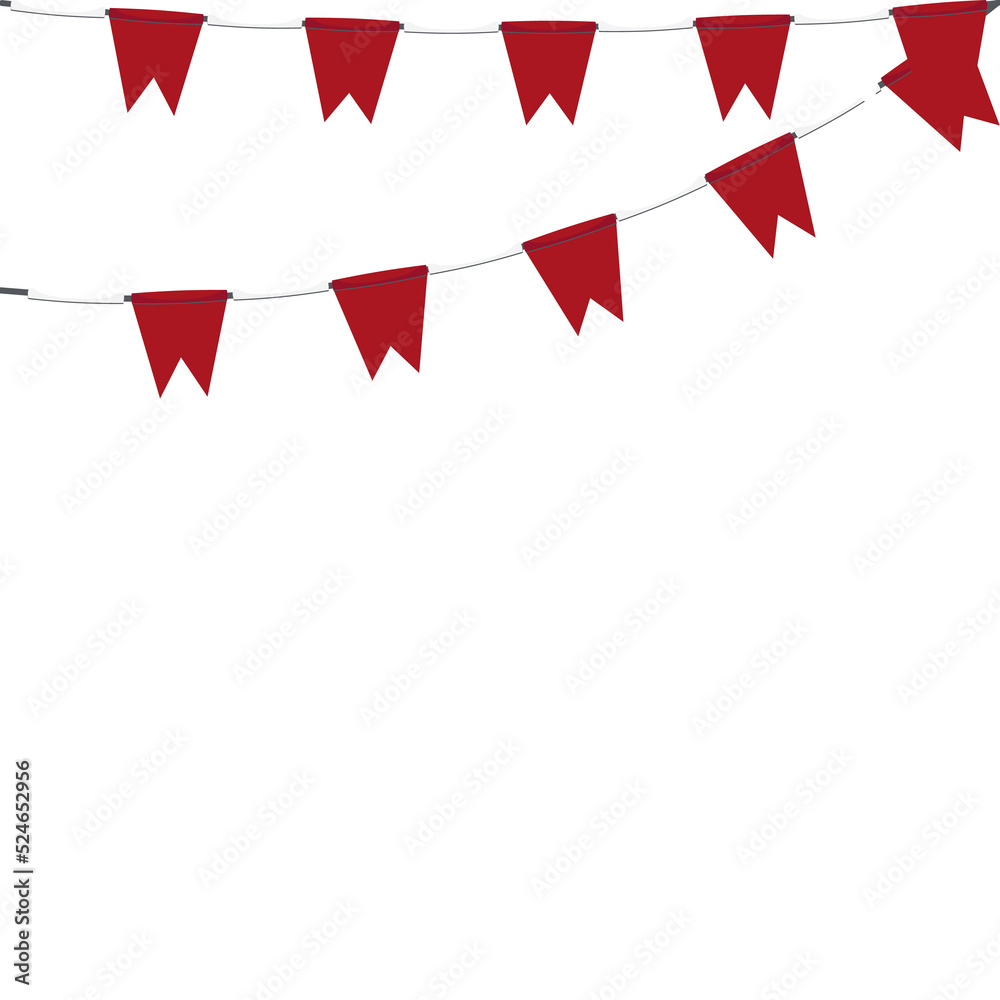 Red White Flag Hanging Banner Rope Burlap Bunting Red White Flag Hanging Banner Rope Burlap Bunting