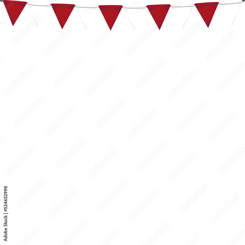 Red White Flag Hanging Banner Rope Burlap Bunting Red White Flag Hanging Banner Rope Burlap Bunting