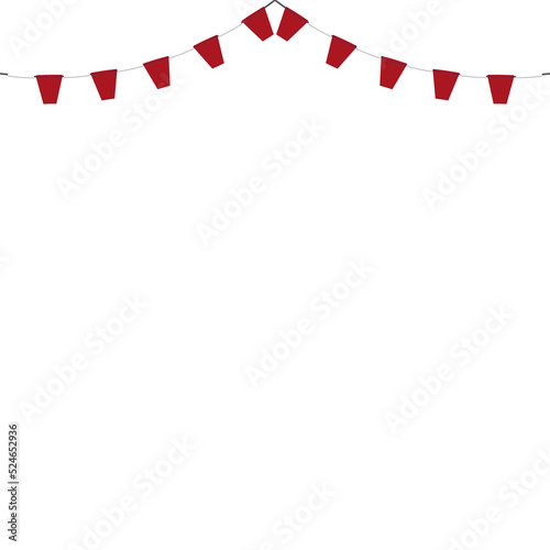 Wallpaper Mural Red White Flag Hanging Banner Rope Burlap Bunting Torontodigital.ca