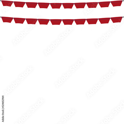 Wallpaper Mural Red White Flag Hanging Banner Rope Burlap Bunting Torontodigital.ca