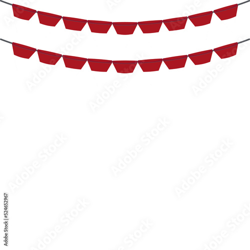 Wallpaper Mural Red White Flag Hanging Banner Rope Burlap Bunting Torontodigital.ca