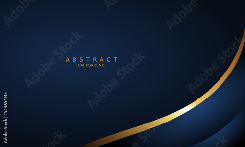 dark blue luxury premium background and gold line.