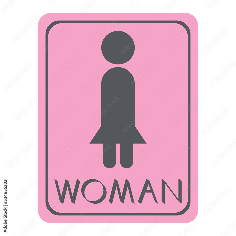 Toilet Restroom Woman Female Door Sign Symbol Logo Signage Board Notice Toilet Restroom Woman Female Door Sign Symbol Logo Signage Board Notice
