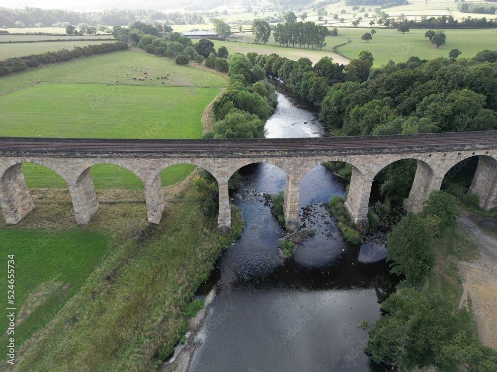 Arthington railway Viaduct, also known as Castley Viaduct or Wharfedale Viaduct, railway bridge crossing the Wharfe valley. Arthington in West Yorkshire