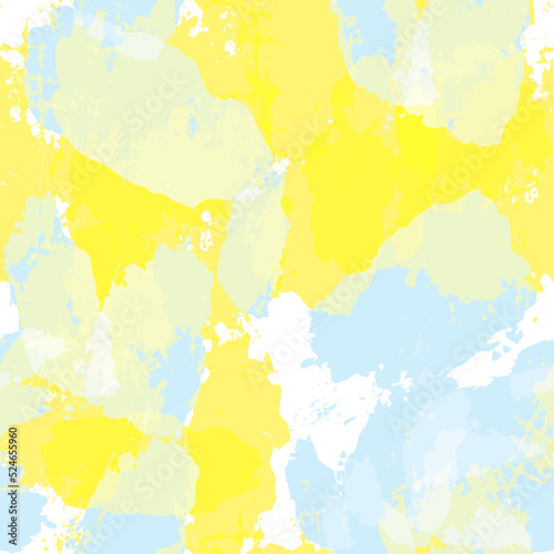 watercolor seamless pattern, blue yellow colors summer print, artistic pastel background