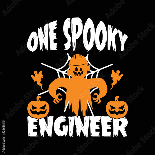 Engineer Halloween svg T-Shirt Design