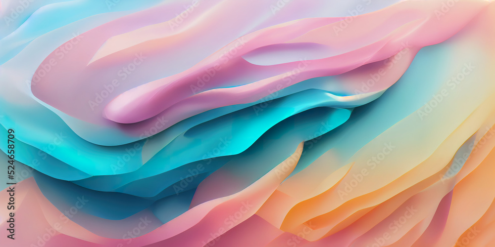 abstract background with fluid pastel colors. Minimal bright creative procreate style illustration abstract background with fluid pastel colors. Minimal bright creative procreate style illustration