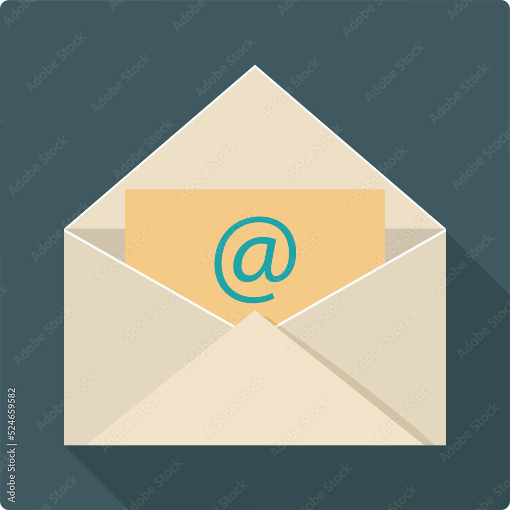 Email vector icon. Flat style illustration. Email vector icon. Flat style illustration.