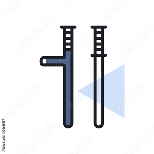 Police baton vector flat icon