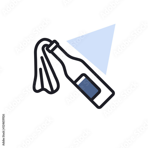 Molotov cocktail flat vector icon