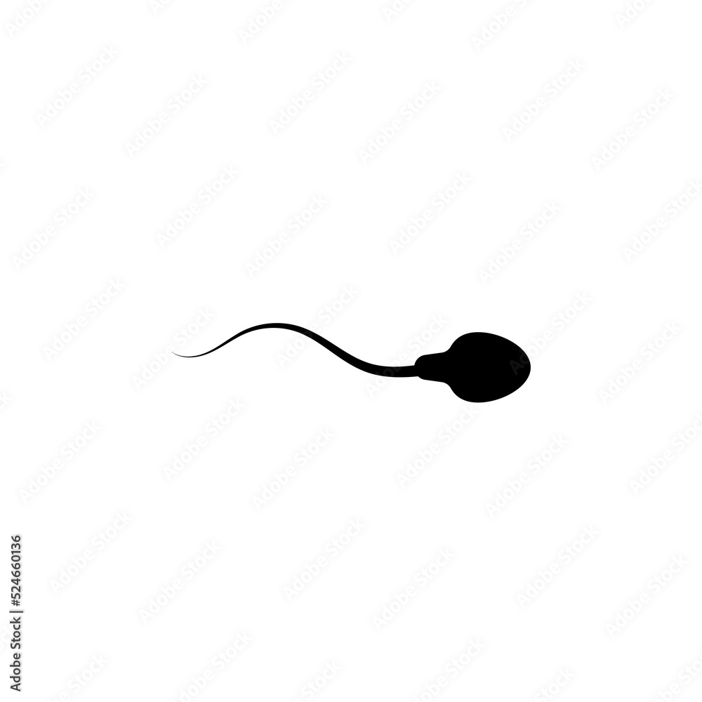 male sperm silhouette vector through a microscope male sperm silhouette vector through a microscope
