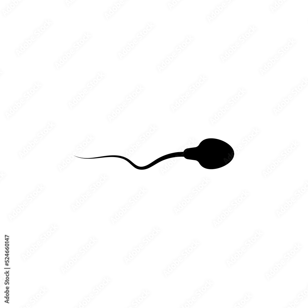 male sperm silhouette vector through a microscope male sperm silhouette vector through a microscope