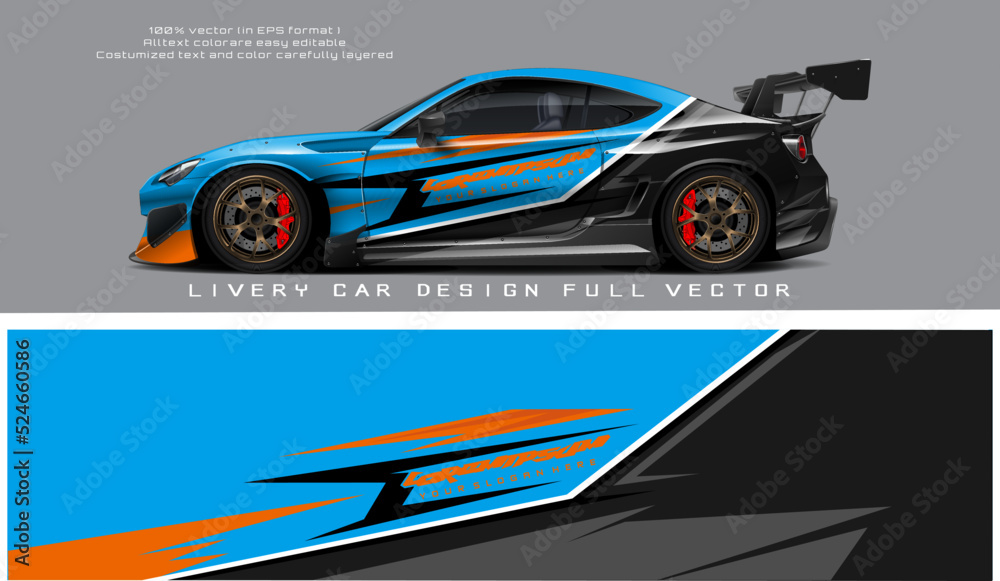 Fotografie car livery graphic vector