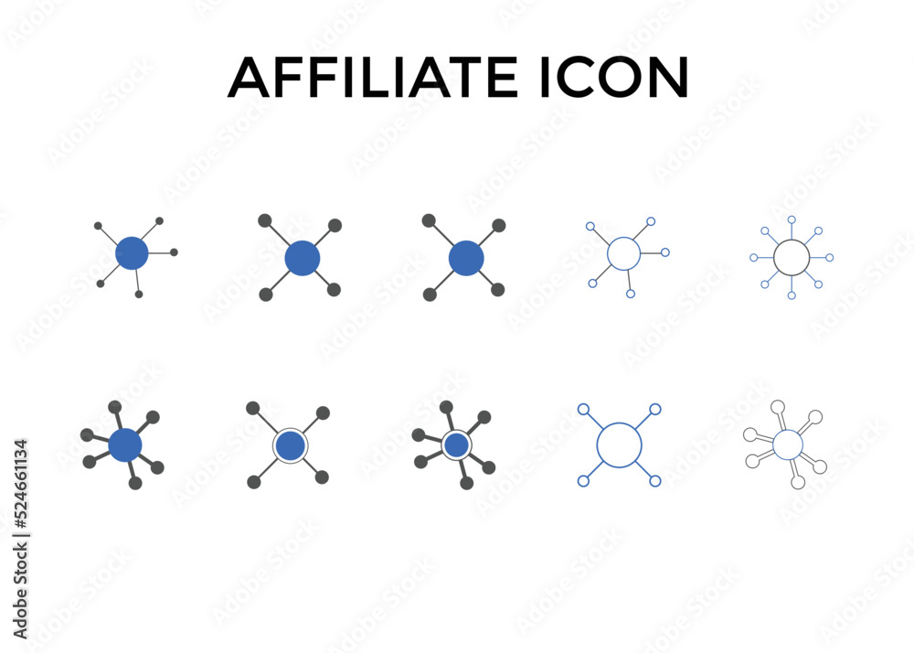 Set of affiliate program icons Vector illustration. Affiliate marketing symbol for website or company colorful
Set of affiliate program icons Vector illustration. Affiliate marketing symbol for website or company colorful