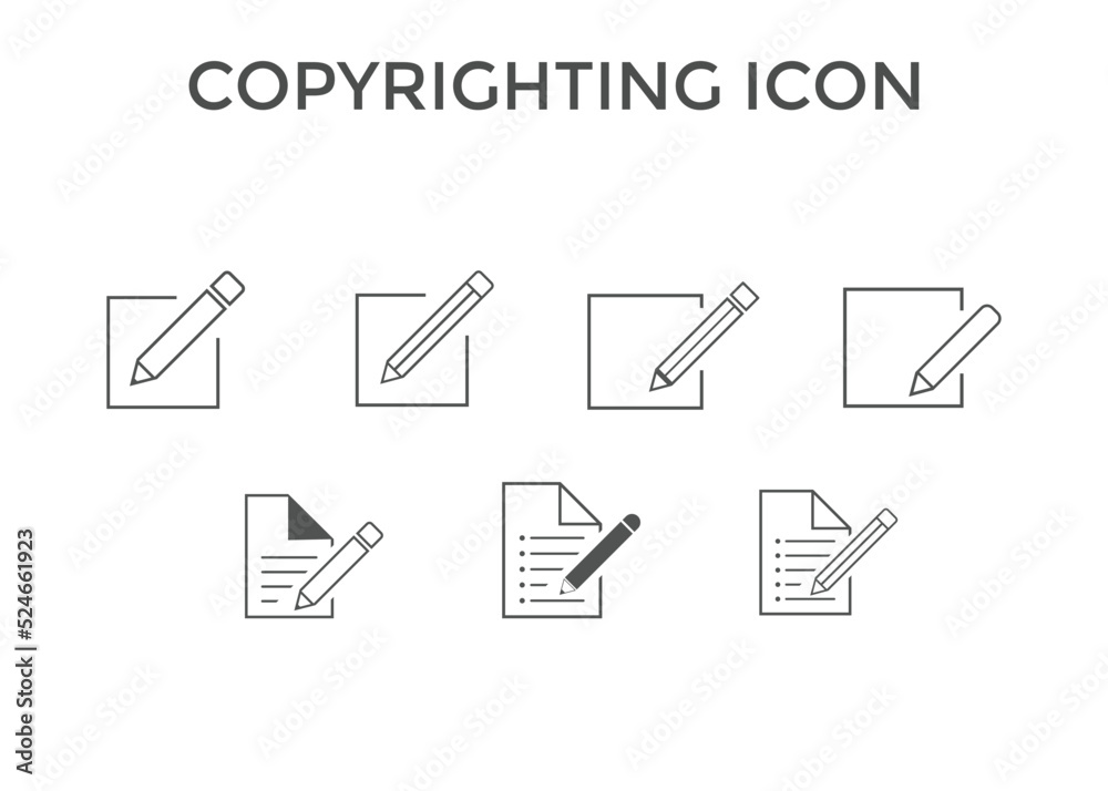 Set of Copyrighting line icons Vector illustration. Copywriting icons for seo and website
Set of Copyrighting line icons Vector illustration. Copywriting icons for seo and website
