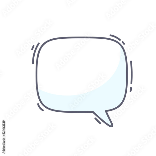 hand drawn speech bubble for chatting cartoon characters