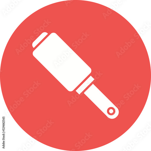 Lint Roller Glyph Circle Background Icon
