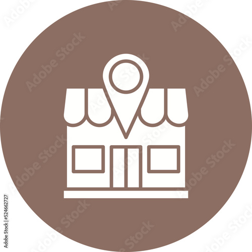 Location Glyph Circle Background Icon