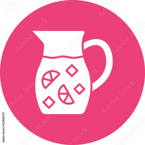 Juice Glyph Circle Background Icon