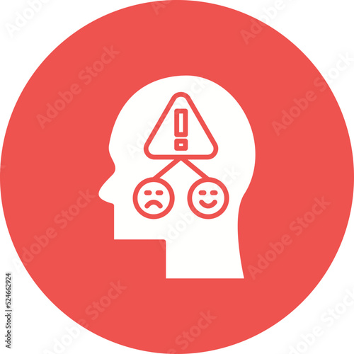 Emotion Factors Glyph Circle Background Icon