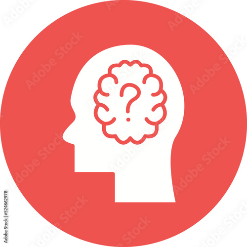 Mental Disorder Glyph Circle Background Icon
