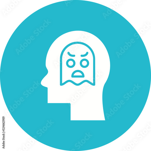 Phobia Glyph Circle Background Icon