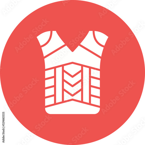Armor Glyph Circle Background Icon