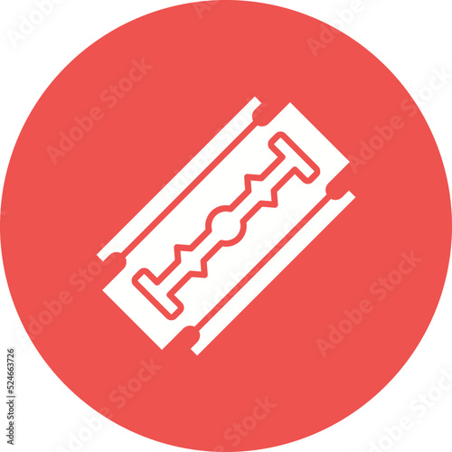 Razor Blade Glyph Circle Background Icon